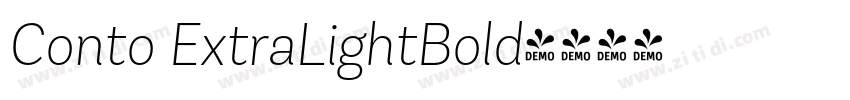 Conto ExtraLightBold字体转换